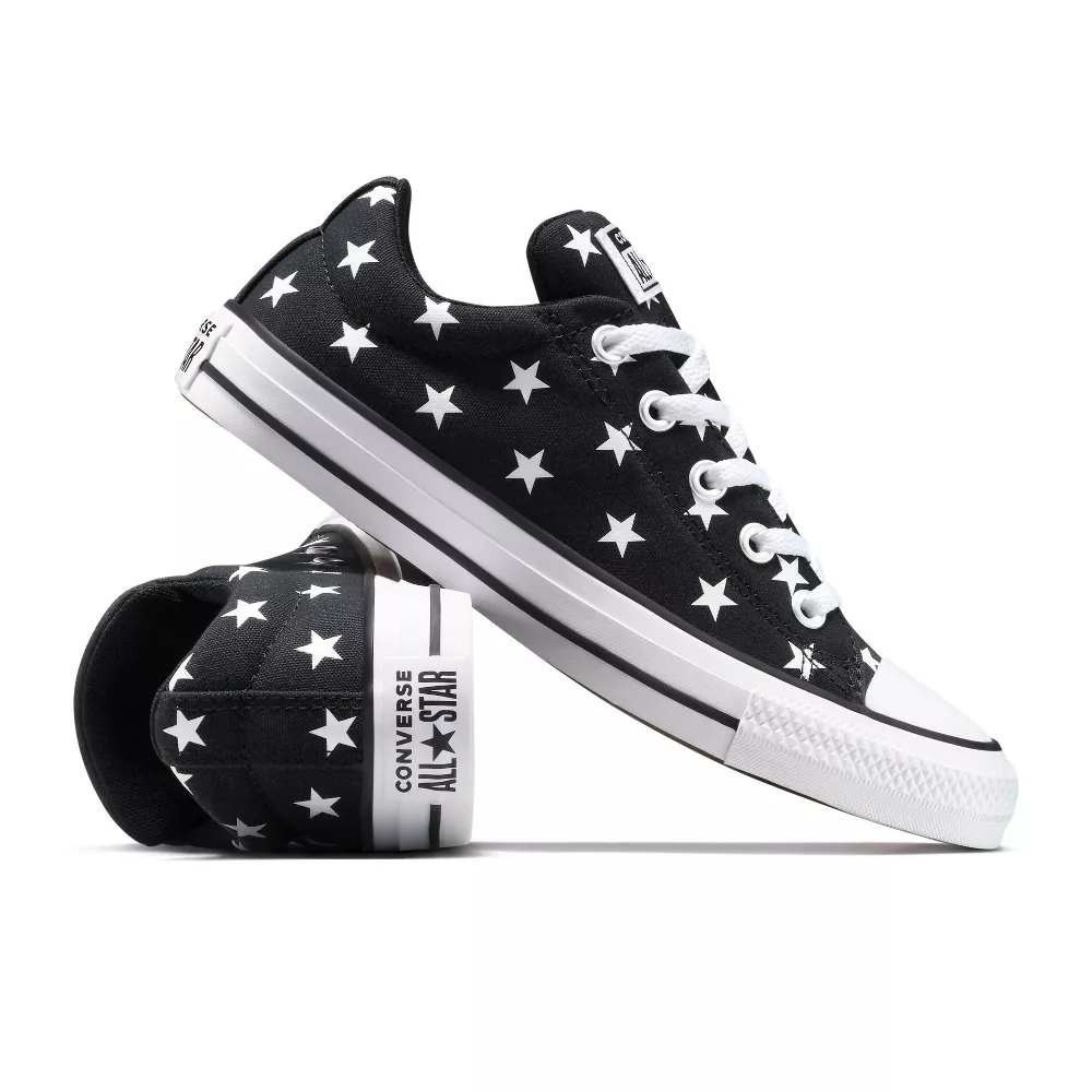 Converse Chuck Taylor All Star Street Ox Black Stars Sneakers Mens 4 Womens 6
